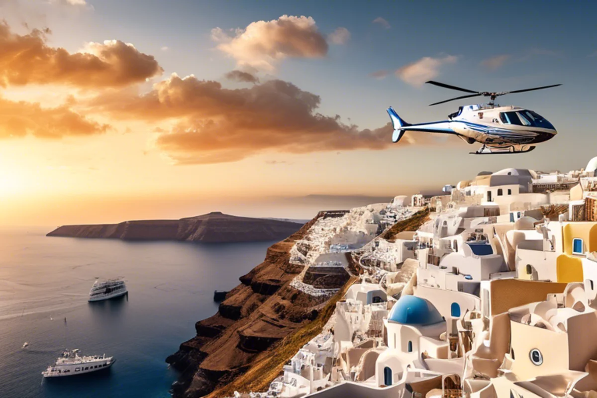 santorini helicopter tours